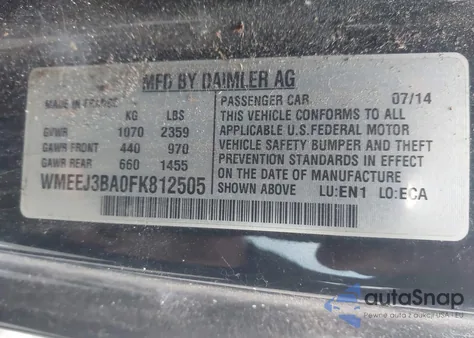 2015 Smart Fortwo Pure из США, поврежденный, VIN WMEEJ3BA0FK812505